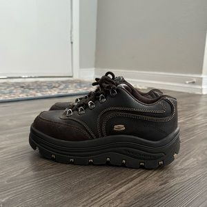 90s brown platform skechers - size 7